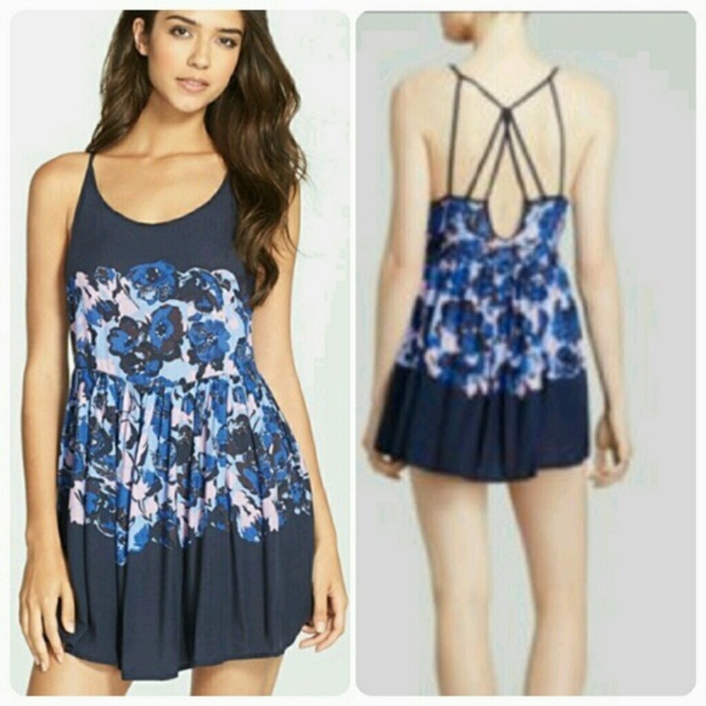 Free People Intimately Floral Strappy Back Slip